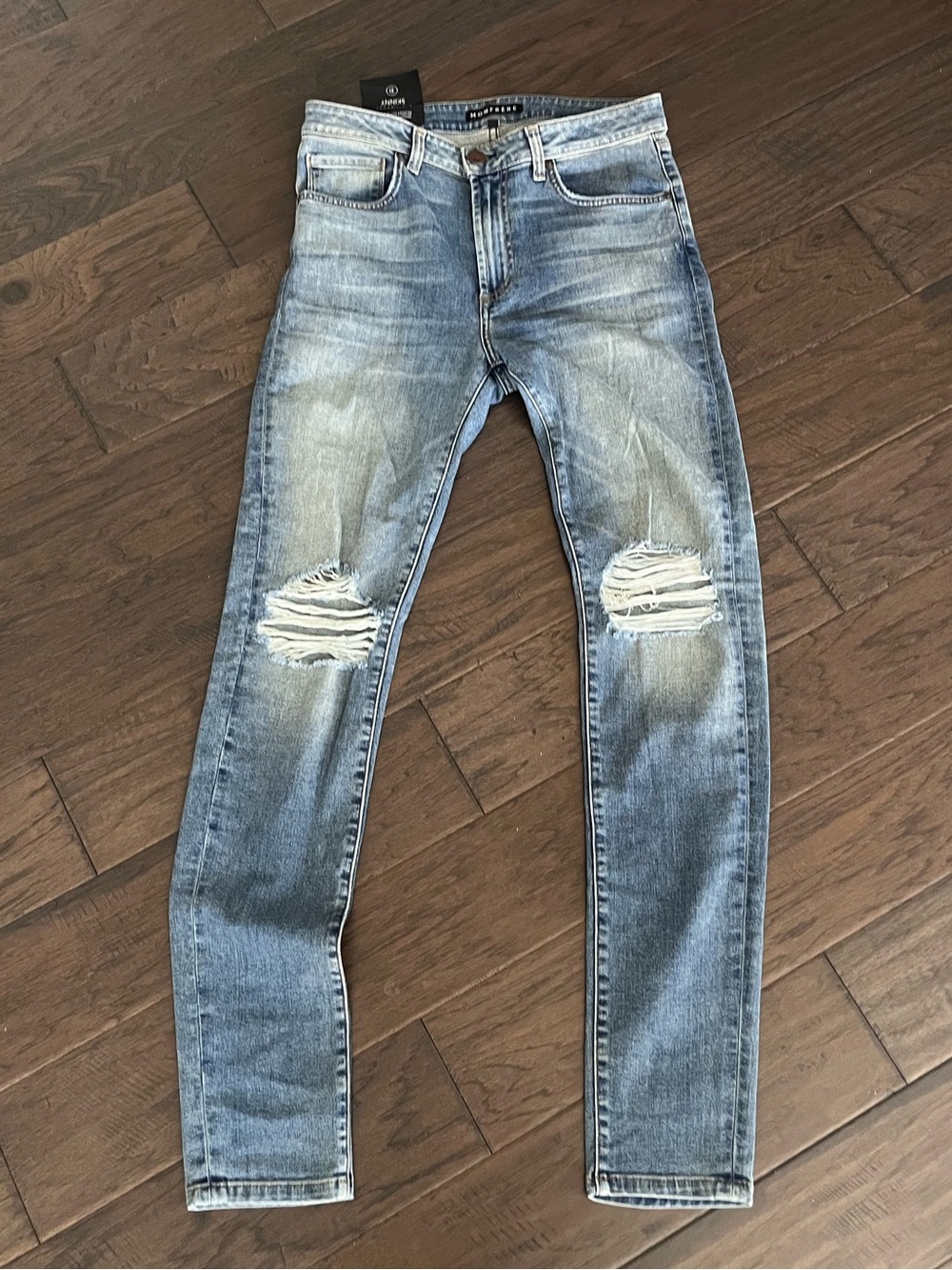 Monfrère Skinny Distressed Light Blue Men's Jeans